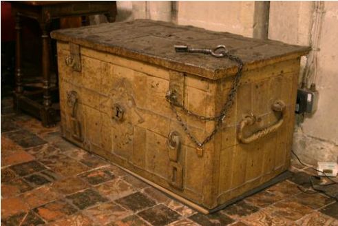 Seventeenth-century chest in Canterbury Cathedral